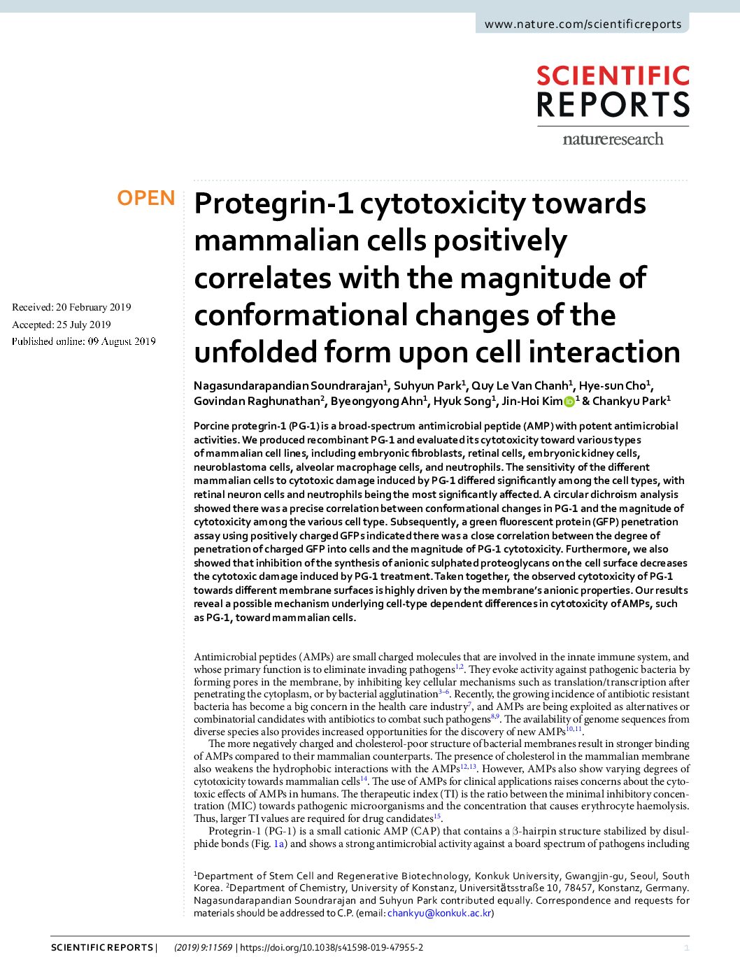 Bacteria – Escherichia coli – Protein purification – Korea Germany – CF – 2019
