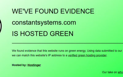 Constant Systems Joins the Green Web Foundation: A Step Toward Sustainable Technology