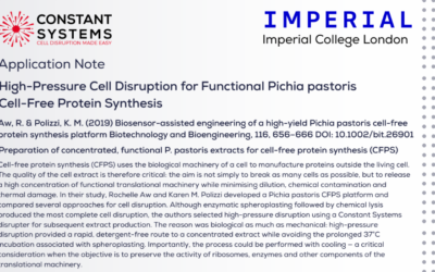 High-Pressure Cell Disruption for Functional Pichia pastoris Cell-Free Protein Synthesis